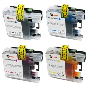 Brother Compatible LC1100 High Yield Ink Cartridge Set (4)
