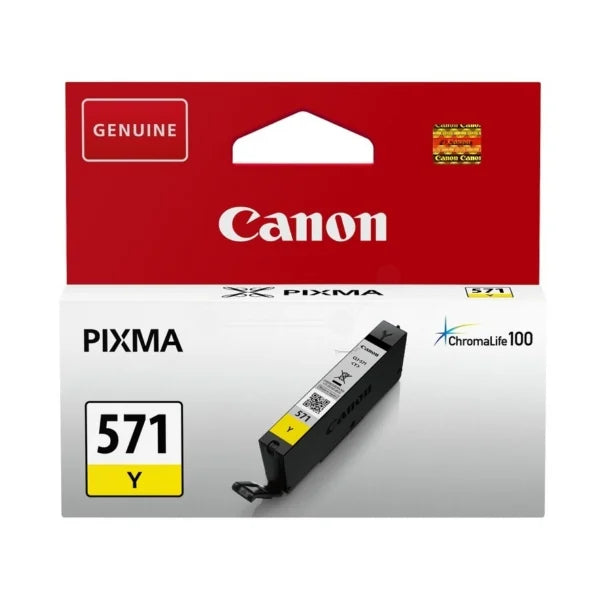 Canon Original CLI-571Y Yellow Ink Cartridge (0388C001)