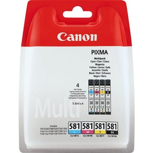 Canon Original CLI-581 4 Colour Inkjet Cartridge Multipack (2103C004)