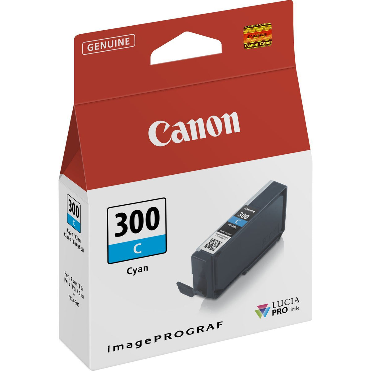 Canon Original PFI-300C Cyan Ink Cartridge 4194C001