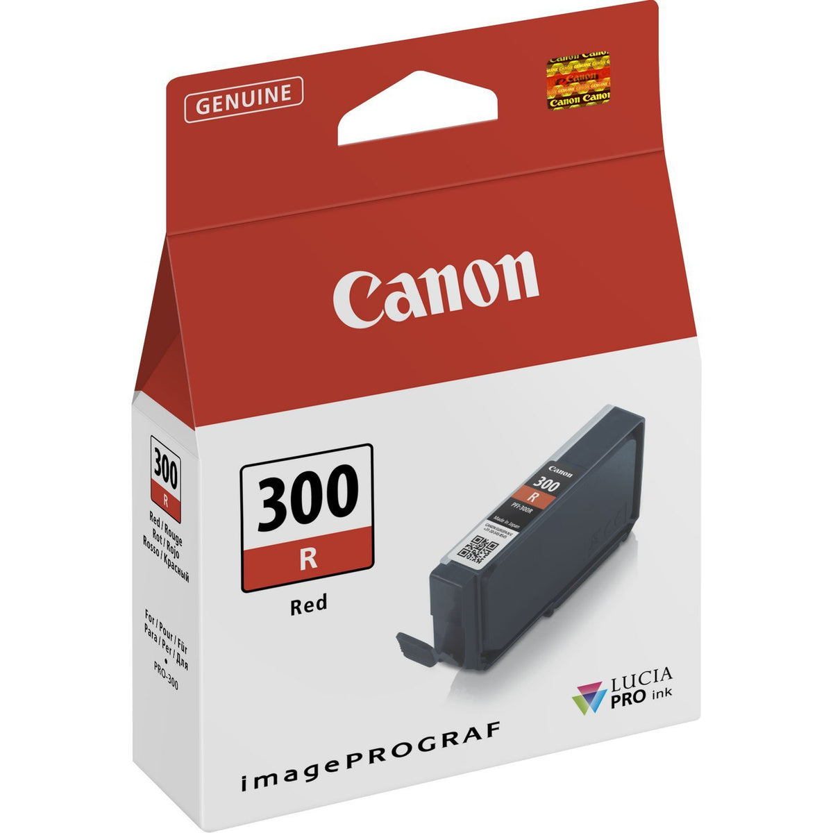 Canon Original PFI-300R Red Ink Cartridge 4199C001