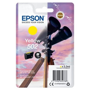 Epson Original 502 Yellow Inkjet Cartridge (C13T02V44010)