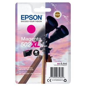Epson Original 502XL Magenta High Capacity Inkjet Cartridge (C13T02W34010)