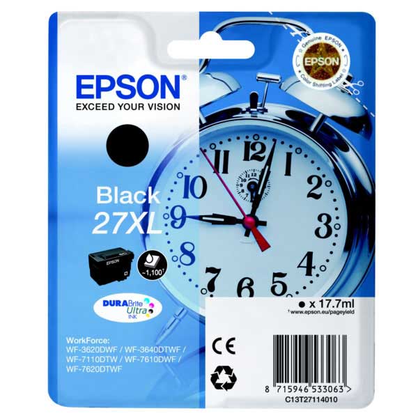 Epson Original 27XL Black High Capacity Ink Cartridge (T2711)