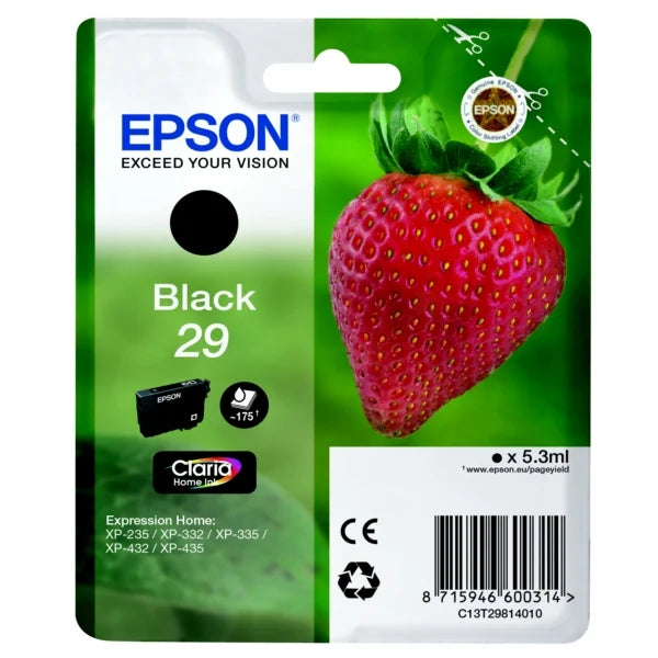 Epson Original 29 Black Ink Cartridge (T2981)