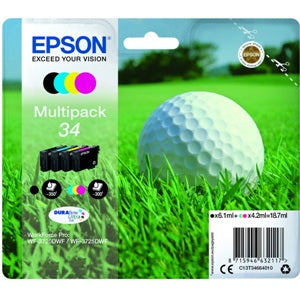Epson Original 34 Inkjet 4 Colour Cartridge Multipack (C13T34664010)