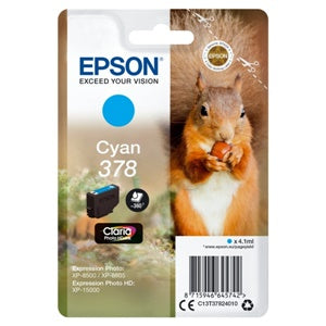 Epson Original 378 Cyan Inkjet Cartridge (C13T37824010)
