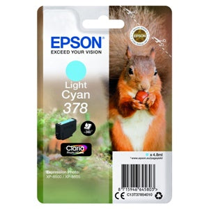 Epson Original 378 Light Cyan Inkjet Cartridge (C13T37854010)