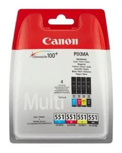 Canon Original CLI-551 Ink Cartridge Multipack Of 4 (6509B009)