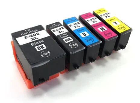 Epson Compatible 202XL High Capacity Ink Cartridges Full Set Of 5 T02G/T02H1/T02H2/T02H3/T02H4