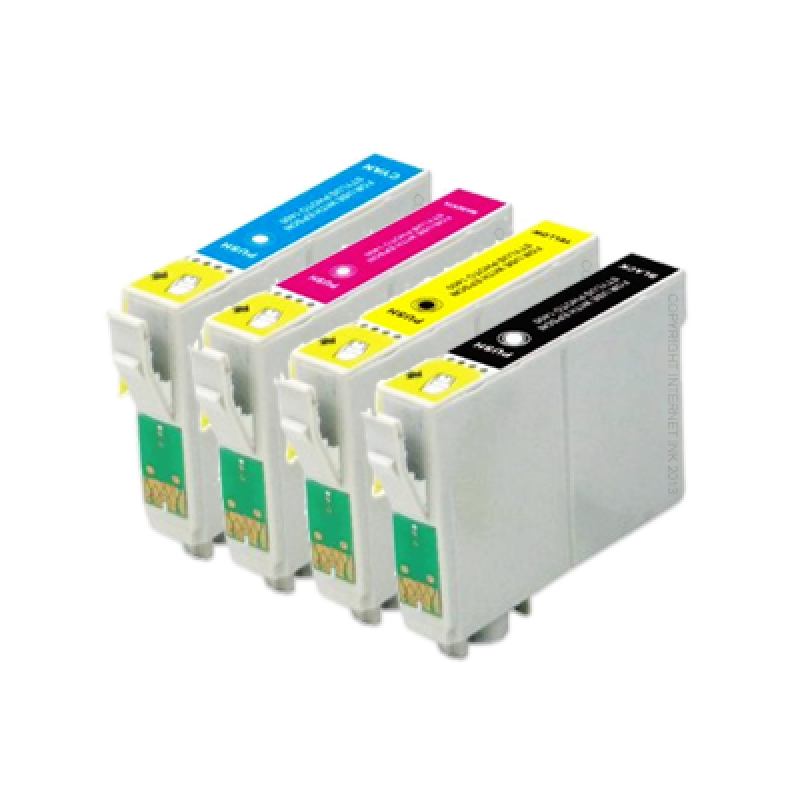 Epson Compatible T0551/T0552/T0553/T0554 Cartridges Full Set