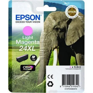 Epson Original 24XL Light Magenta High Capacity Ink Cartridge (T2436)