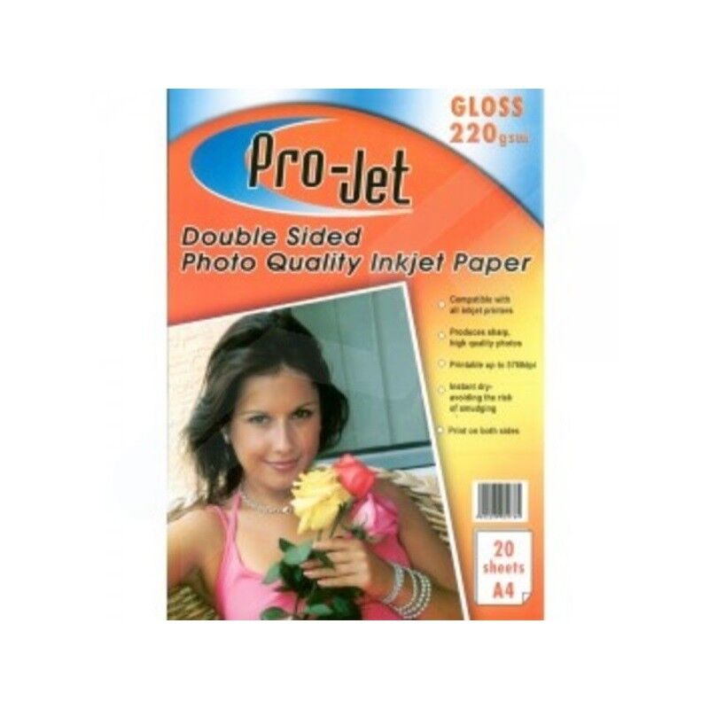 Projet 220gsm Double Sided Gloss Photo Paper 20 Sheets