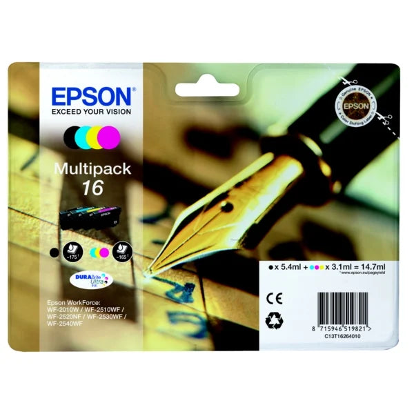 Epson Original 16 Ink Cartridge Multipack (T1626)