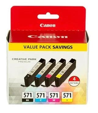 Canon Original CLI-571 Multipack Of 4 Ink Cartridges (0386C005)
