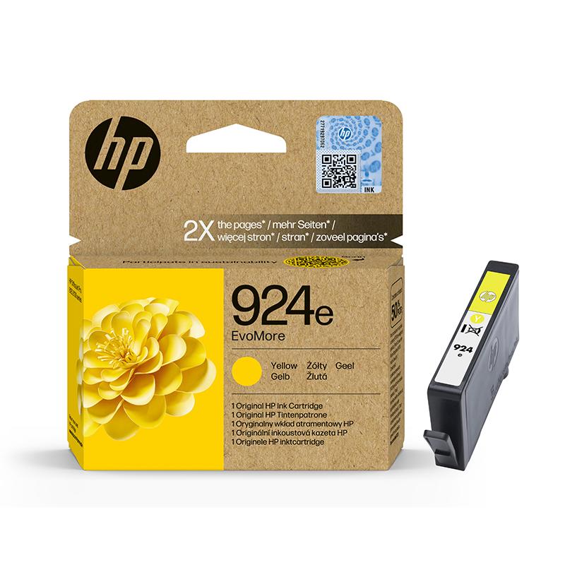 HP 924e EvoMore Yellow Original High Capacity Ink Cartridge (4K0U9NE)