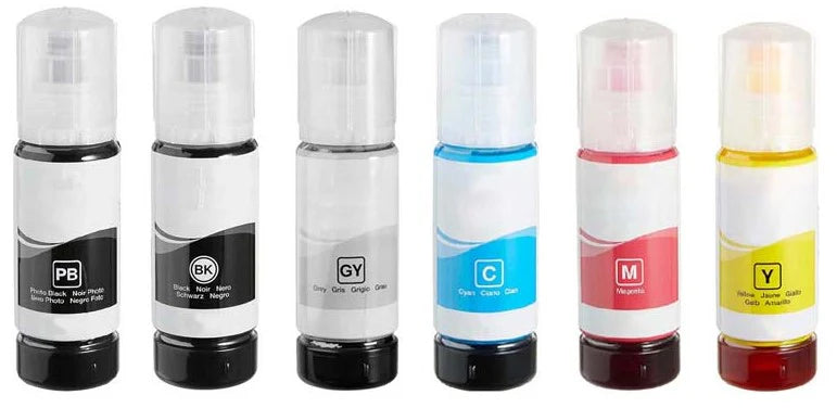 Compatible  Epson 114 Black and Colour Ink Bottle 6 Pack
