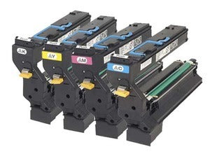 Konica Minolta 1710604-005 1710604-008 BK/C/M/Y Toner Cartridge Set