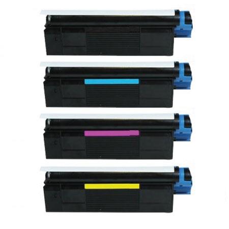 Compatible Multipack Oki 42804540/37 Full Set Toner Cartridges (4 Pack)