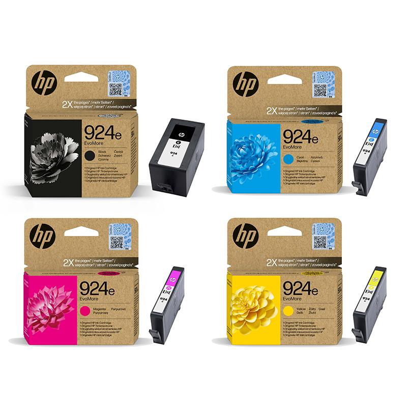 HP 924e EvoMore High Capacity Original Ink Cartridge Multipack (4 Pack