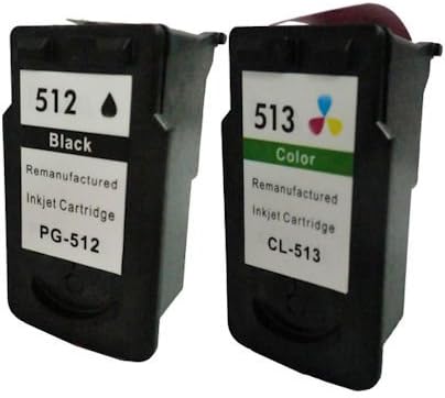 Remanufactured  Canon PG‑512 / CL‑513 High Capacity Black & Tri‑Colour Ink Cartridge Multipack