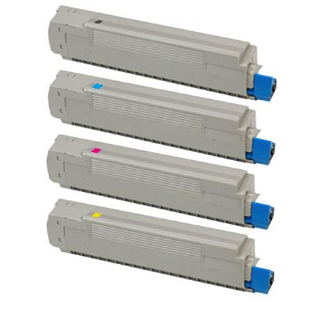 Compatible Multipack Oki 43487712/09 Full Set Toner Cartridges (4 Pack)