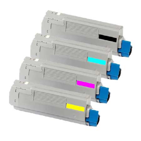 Oki Compatible 44059105-44059108 BK/C/M/Y Toner Cartridge Set