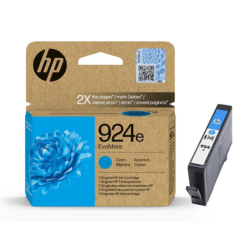 HP 924e EvoMore Cyan Original High Capacity Ink Cartridge (4K0U7NE)