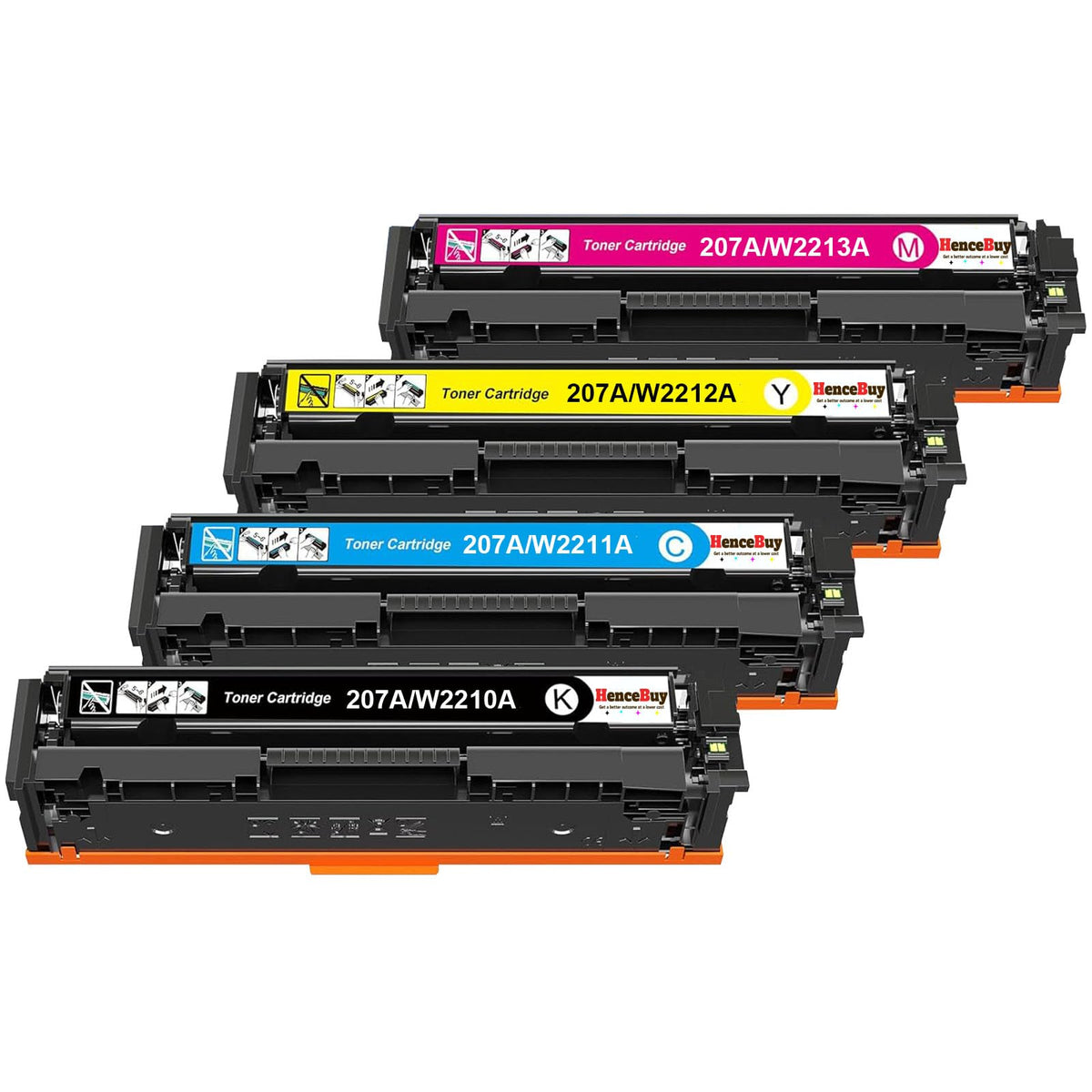 Compatible Multipack HP 207A Standard Capacity Full Set Toner Cartridges (4 Pack)