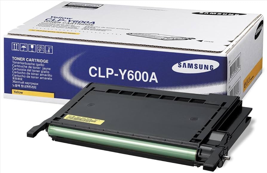 Original Samsung CLP-Y600A/ELS Yellow Toner Cartridge
