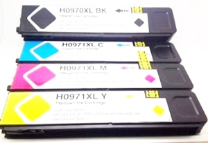 HP Compatible CN625AE-CN628AE ( 970XL/971X L) BK/C/M/Y Pigmented Ink Cartridge Set (4)