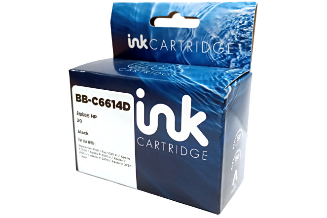 Remanufactured HP C6614DE (20) Black Ink Cartridge (HP 20)