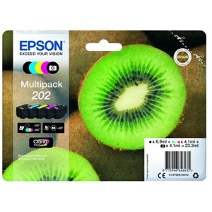 Epson Original 202 5 Colour Inkjet Cartridge Multipack (C13T02E74010)