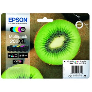 Epson Original 202XL 5 Colour High Capacity Inkjet Cartridge Multipack