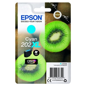 Epson Original 202XL Cyan High Capacity Inkjet Cartridge (C13T02H24010)