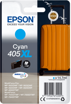 Epson Original 405XL Cyan High Capacity Ink Cartridge C13T05H24010