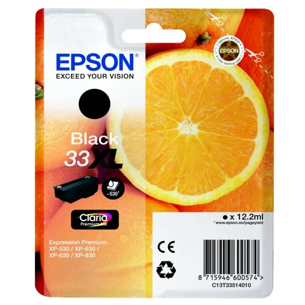 Epson Original 33XL Black High Capacity Ink Cartridge (T3351)