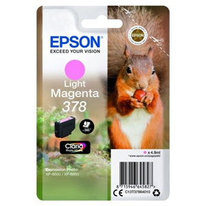 Epson Original 378 Light Magenta Inkjet Cartridge (C13T37864010)