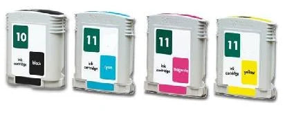 HP Remanufactured C4844AE C4836-C4838AE (10) (11) BK/C/M/Y Ink Cartridge Set