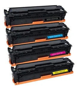 HP Compatible CE410A-CE413A (305A) BK/C/M/Y Toner Cartridge Set