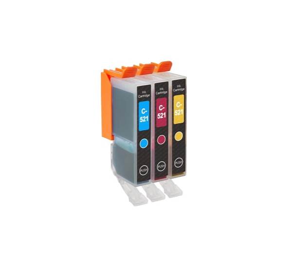 Canon Compatible CLI-521 C/M/Y Ink Cartridge Set (3)