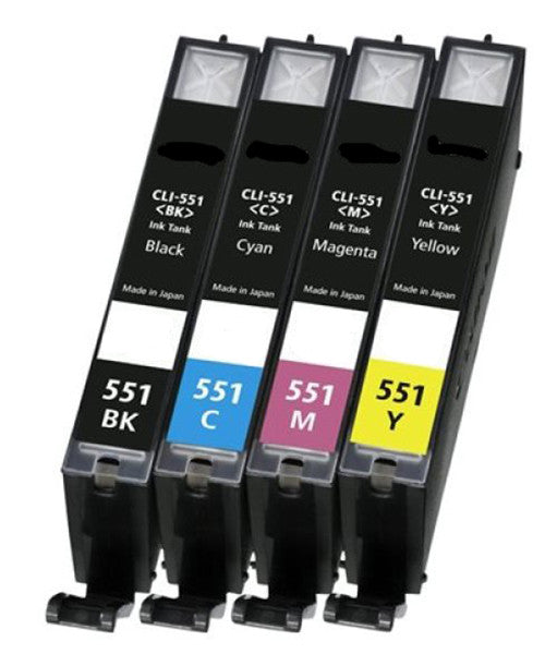 Canon Compatible CLI-551XL Ink Cartridge Set (4)