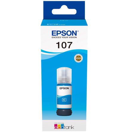 Original Epson 107 Cyan Ink Bottle (C13T09B240)