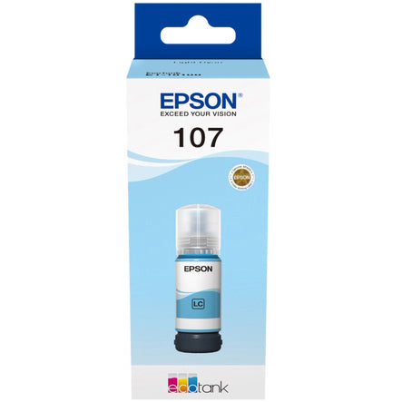 Original Epson 107 Light Cyan Ink Bottle (C13T09B540)