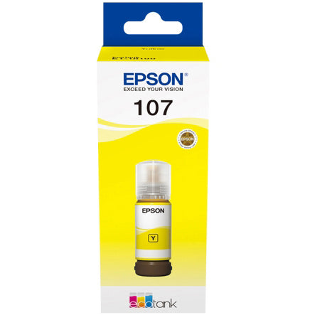 Original Epson 107 Yellow Ink Bottle (C13T09B440)