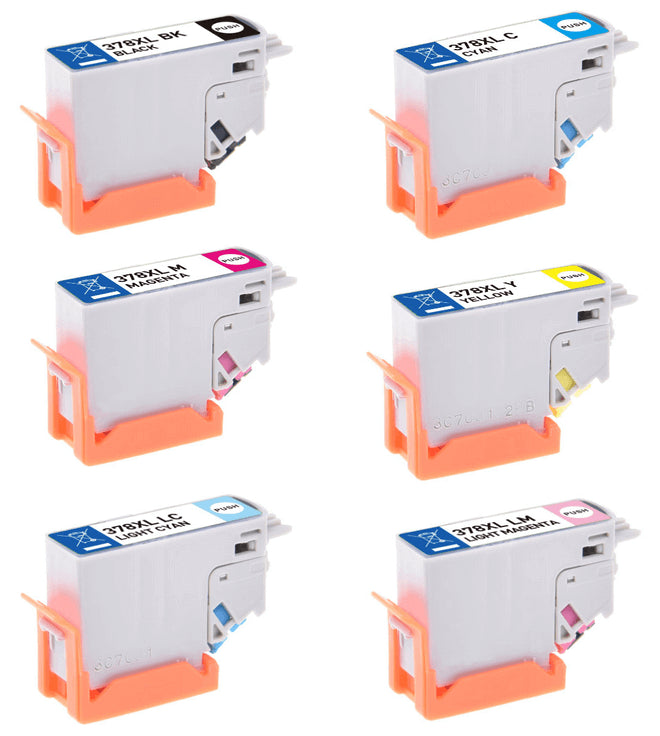 Epson Compatible 378XL High Capacity Ink Cartridges Full Set T3781/T3782/T3783/T3784/T3785/T3786