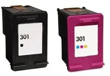 HP Remanufactured CH561EE CH562EE (301) Black Colour Ink Cartridge Set
