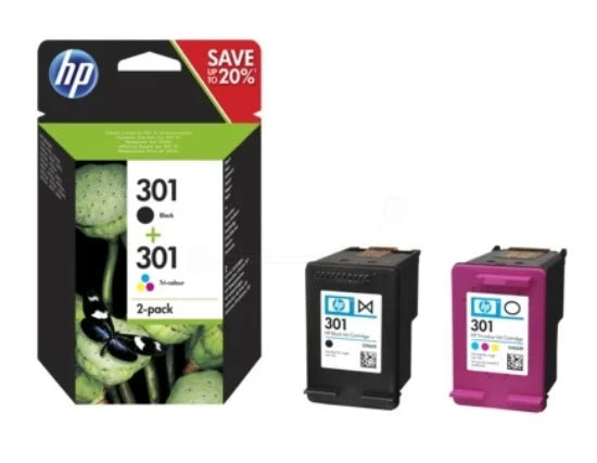 HP Original Black & Colour 301 (N9J72AE) Ink Cartridge Multipack