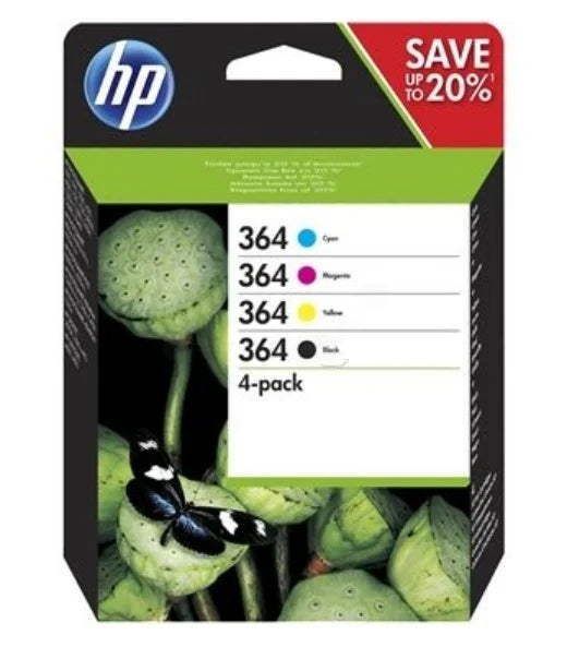 HP Original No. 364 Combo Pack Of 4 Ink Cartridges (N9J73AE)