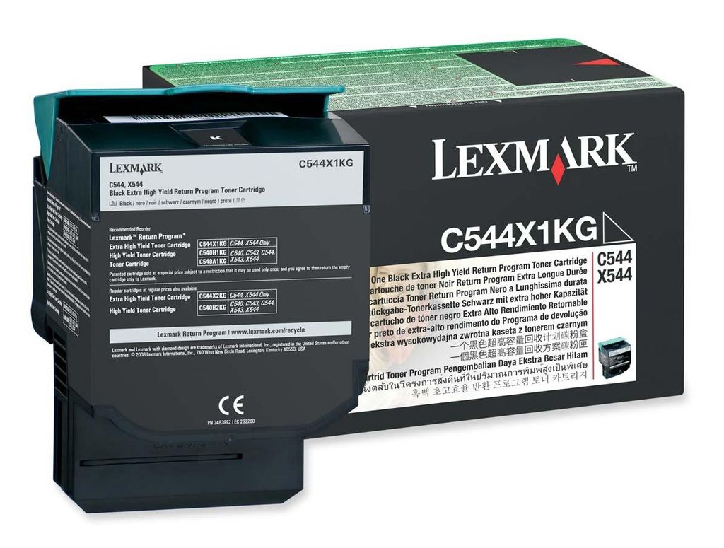 Lexmark C544X1KG Extra High Capacity Black Return Program Toner Cartridge